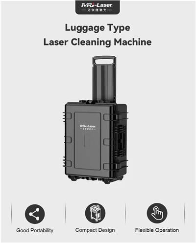 Walizka-typu Pulsacyjna maszyna do czyszczenia laserowego o mocy 500 W do czyszczenia form